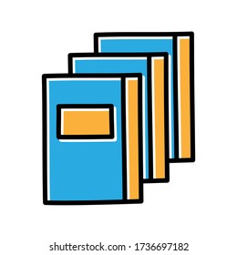 book hand drawn icon vector design