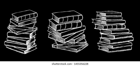 Book Hand drawn illustration in sketch style. Vector.