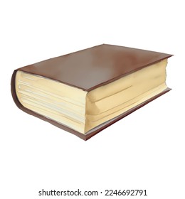 book hand drawn with watercolor painting style illustration