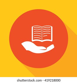 book hand icon