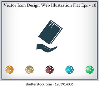 book in hand, vector illustration