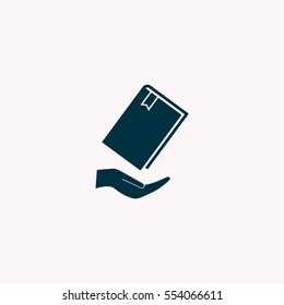 book in hand, vector illustration