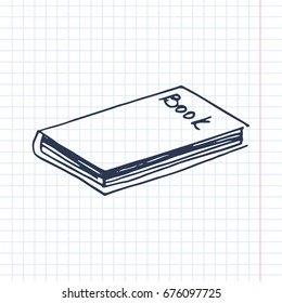 book Hand-drawn vector illustration. sketch on the paper