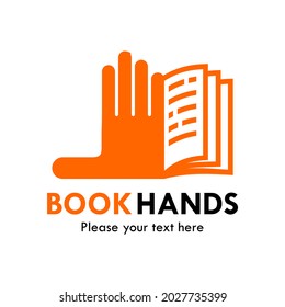 Book hands logo template illustration