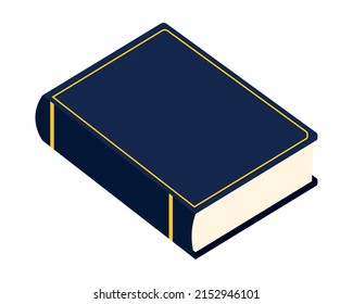 book hardcover icon isolated flat
