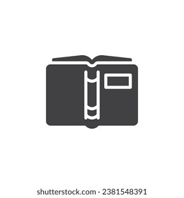 Icono de vector de cubierta dura del libro. signo plano relleno para concepto móvil y diseño web. Icono de portada del libro. Símbolo, ilustración del logotipo. Gráficos vectoriales