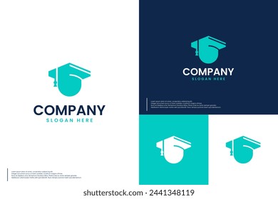 book hat logo , science , logo design inspiration.