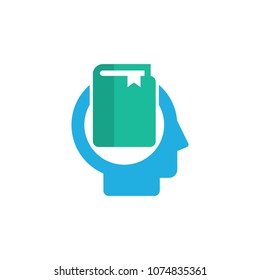 Book Head Logo Icon Design