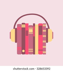 the book is in the headphones
