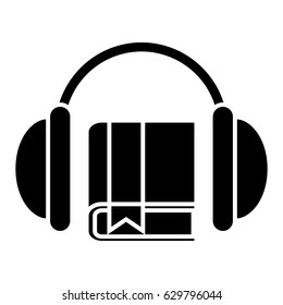 book and headsets icon