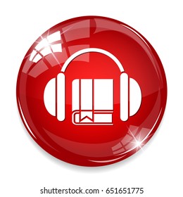 book and headsets icon