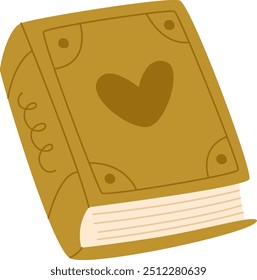Book With Heart Vector Illustration