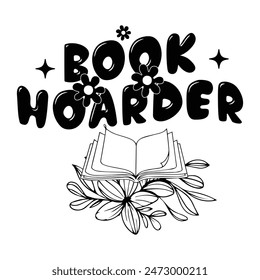  Book hoarder T-shirt Design, t-shirt design.