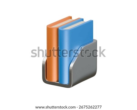  book holder icon 3d illustration render