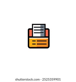 Book holder icon design with full color style with black lines, suitable for design images and design needs.