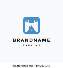 book home logo vector design template