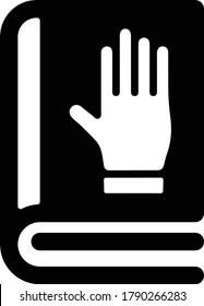 Book, honesty, black oath icon