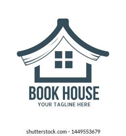 book house and abstract logo concept for company, corporate, foundation, business, startup and enterprise. 