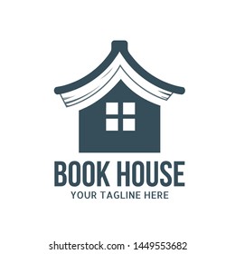 book house and abstract logo concept for company, corporate, foundation, business, startup and enterprise. 