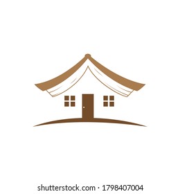 Concepto de casa de libros y logotipo abstracto