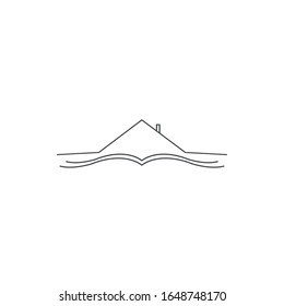 Book House icon on white background 
