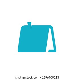 book house logo with chimney and roof design  - creative library logo vector
