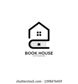 Book House Logo Design Vector