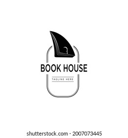 Book House Logo Design Vector