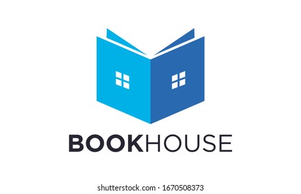Book and house for logo designs concept editable