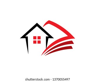 Book and House Logo Template, Icon, Symbol - Vector