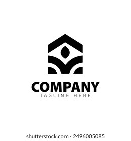book house simple logo design, house logo, book logo