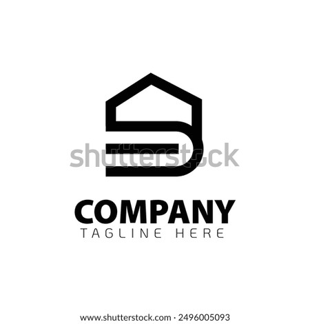 book house simple logo design, house logo, book logo