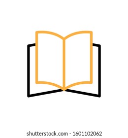Book iccon. Line and two colour design template