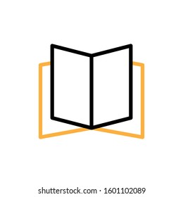 Book iccon. Line and two colour design template