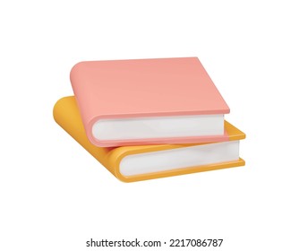 Book icon 3d render illustration