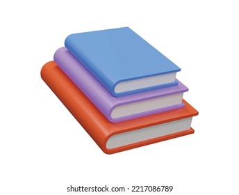 Book icon 3d render illustration