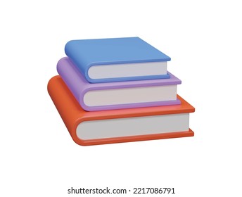 Book icon 3d render illustration