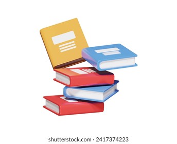  Book icon 3d render illustration