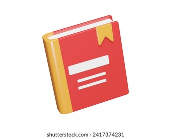  Icono de libro Ilustración 3d