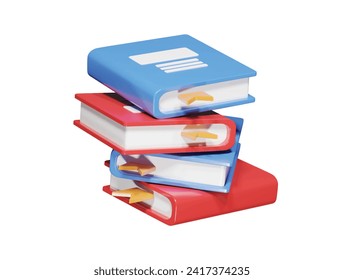  Book icon 3d render illustration