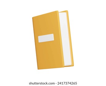  Book icon 3d render illustration