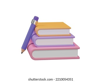 Book icon 3d rendering illustration