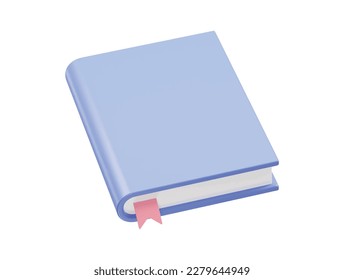 book icon 3d rendering illustration element