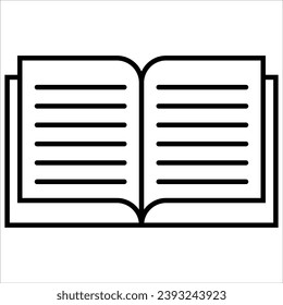 Book icon , Alert, risk sign line icon