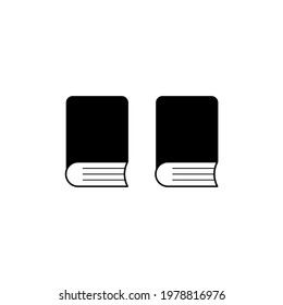 The book icon is arranged in a thin line style and is black. with a simple style.