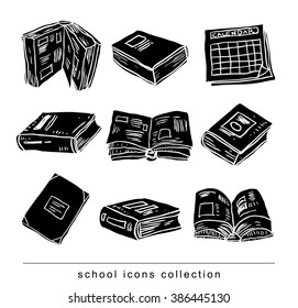 book icon, Back to school, icons, vector illustration.