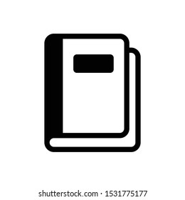 Book icon in black color