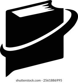 book icon black color vector image 