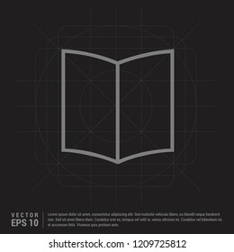 book icon - Black Creative Background