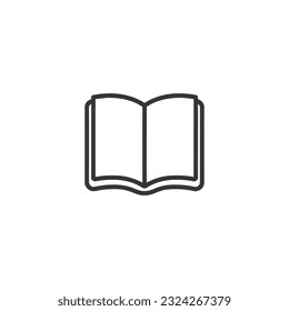 Book icon. Black book icon isolated on white background. Vector